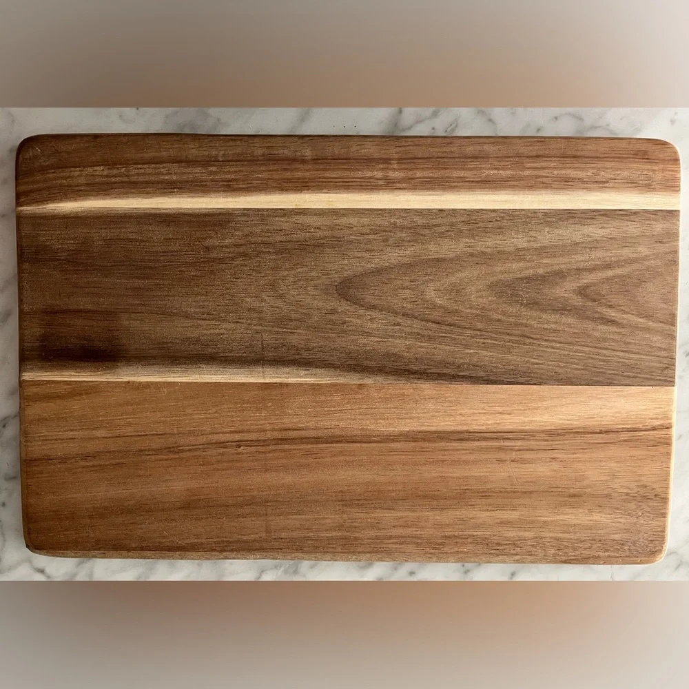 Brandani Inox Cheese Board Knife Set Acacia Wood Cutting Board Charcuterie 9x13